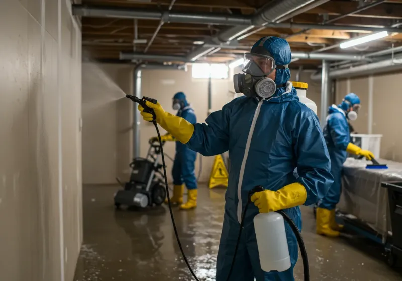 Basement Sanitization and Antimicrobial Treatment process in Supreme, LA