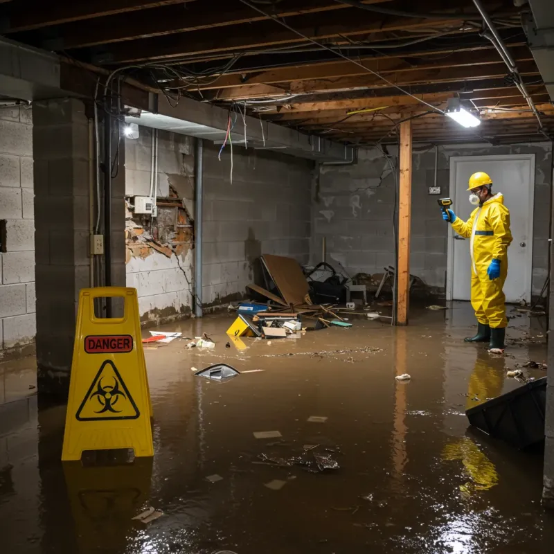 Flooded Basement Electrical Hazard in Supreme, LA Property